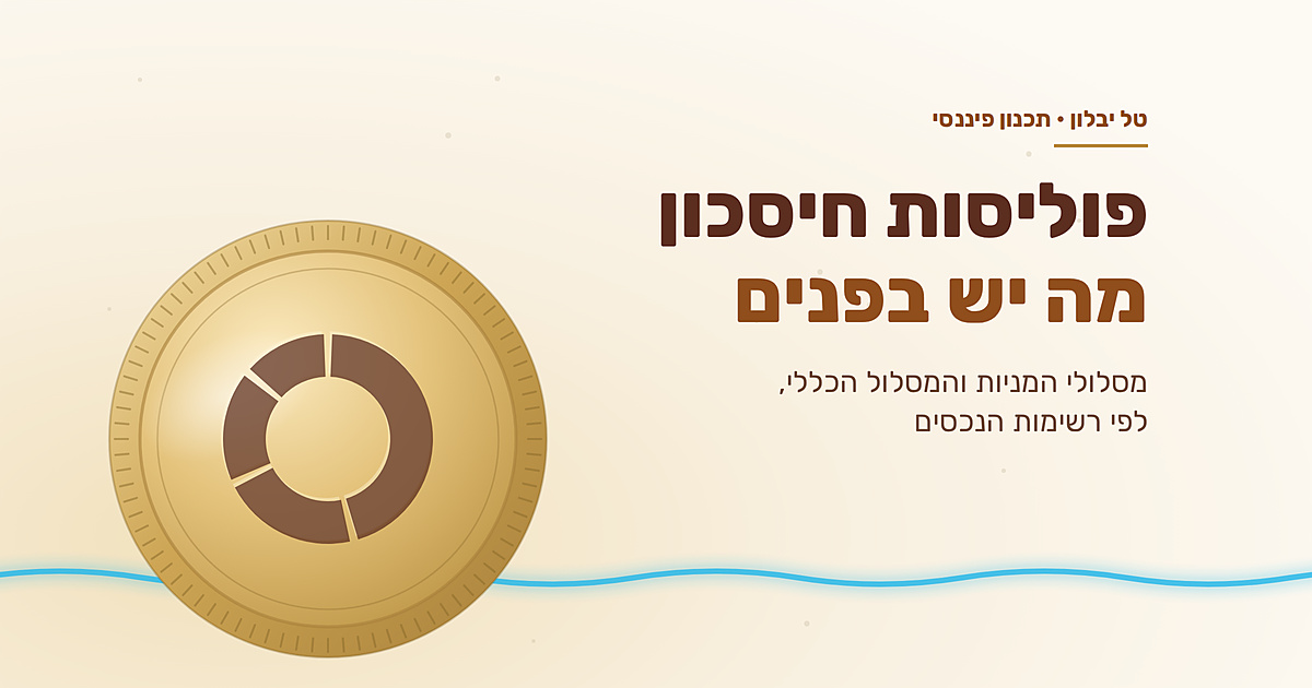מדליון זהב עם טבעת מפולחת, כותרת פוליסות חיסכון מה יש בפנים
